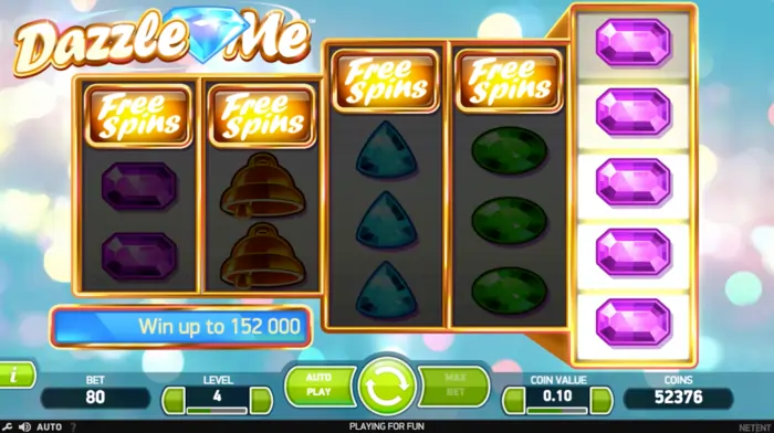 Dazzle me free spins