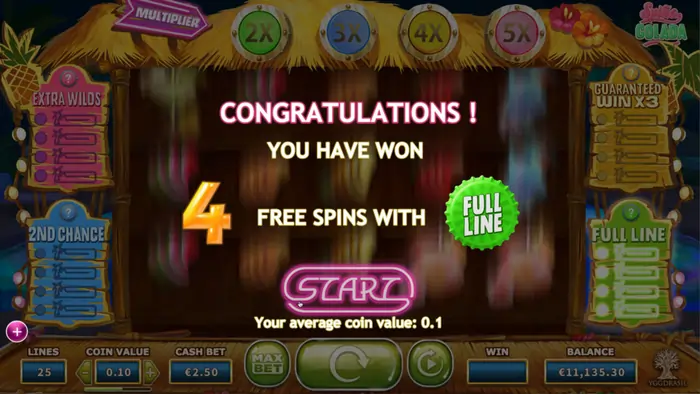 Spina colada free spins