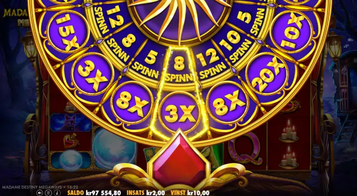 Lyckohjul madame destiny Megaways