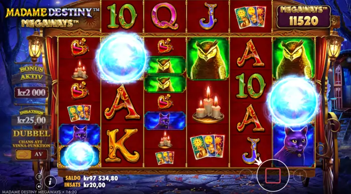 Free spins madame destiny Megaways