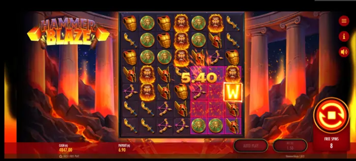 Hammerblaze free spins