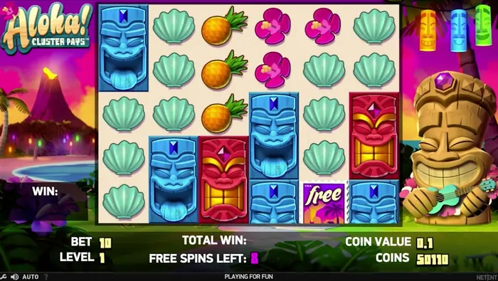 Aloha cluster pays free spins