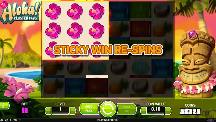 Aloha cluster pays sticky omsnurr