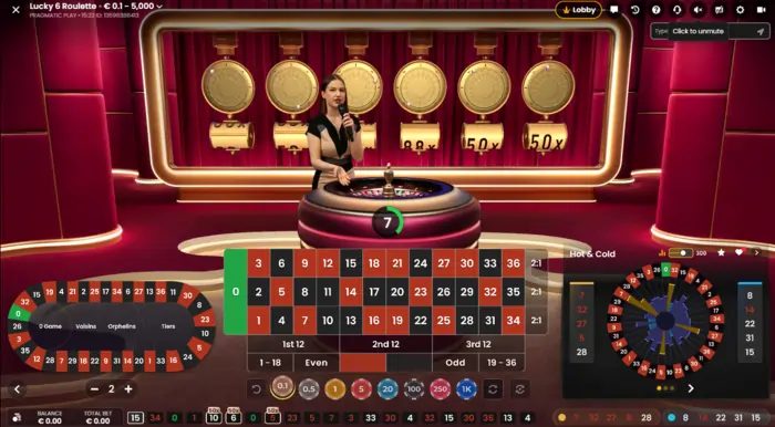 Lucky 6 Roulette insatser