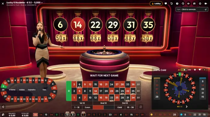 Lucky numbers i lucky 6 roulette live
