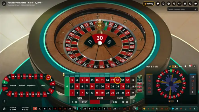 Power Up Roulette live