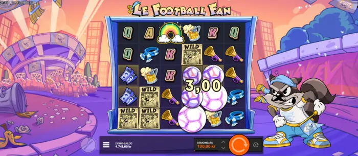 Wild vinst le football fan