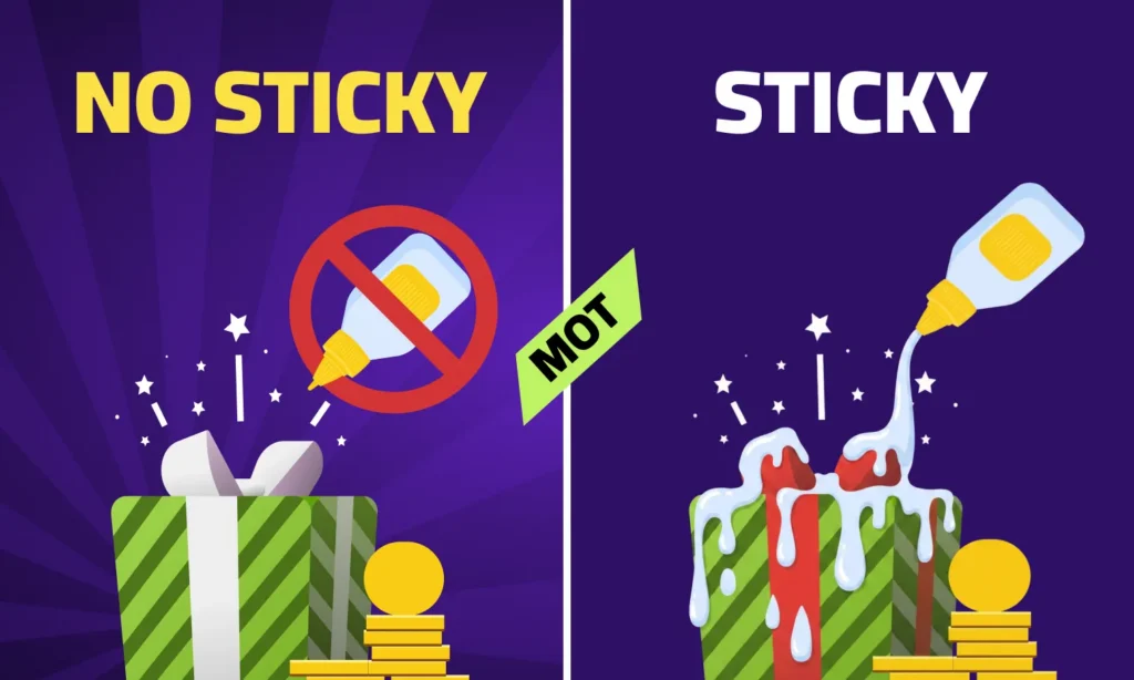 No sticky bonus vs sticky