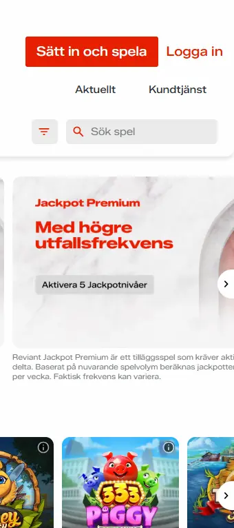 Reviant casino test insattning