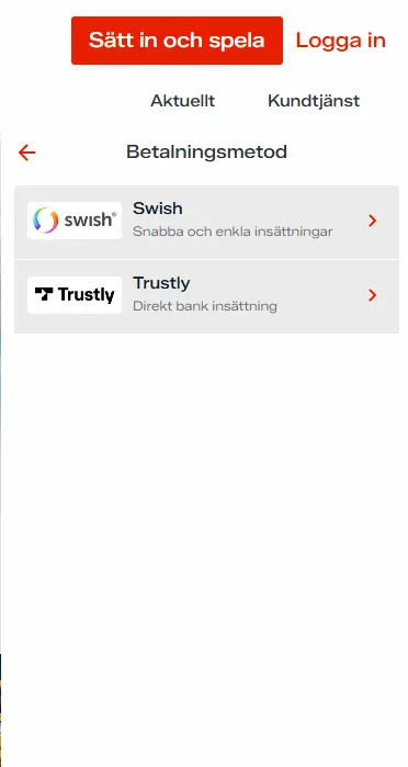 Reviant insattning trustly bankdosa