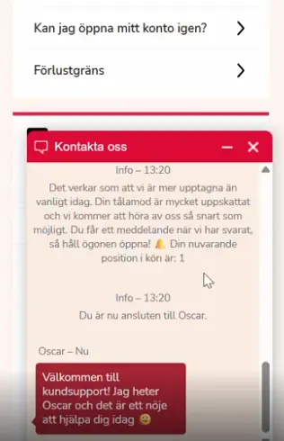 Chat test Maria casino