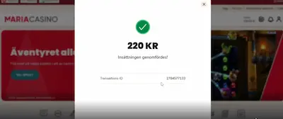 Maria casino test insattning godkand