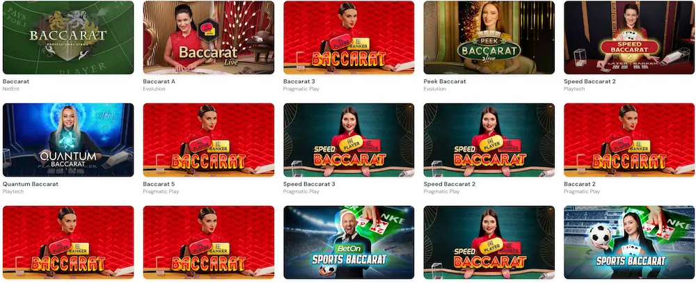 Paf Casino - Baccarat