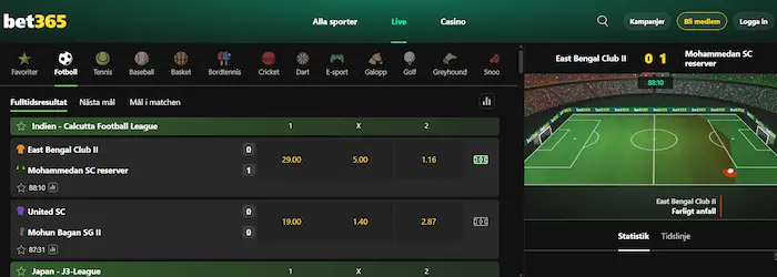 Bet365 live odds