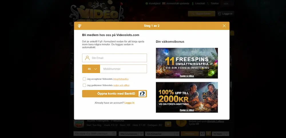 Mail inloggning videoslots