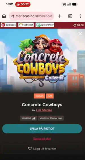 Test Maria Mobilcasino spel