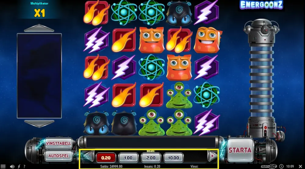 Energoonz slot - lag insats