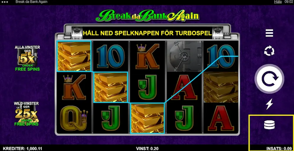Break da bank again - lag insats