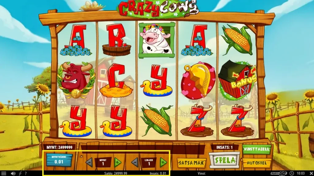 Lag insats - Crazy Cows slot