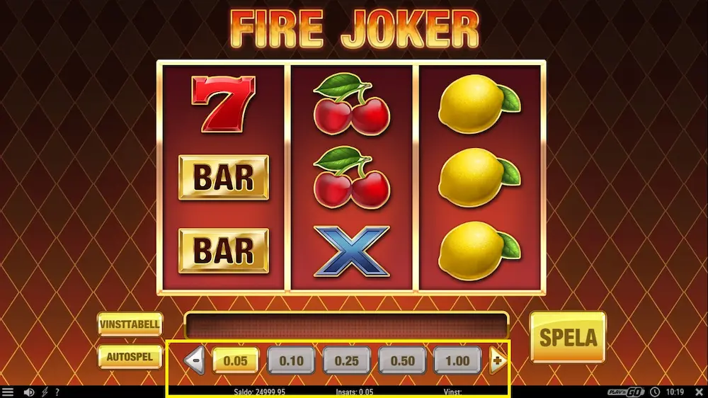 Fire Joker slot - lag insats
