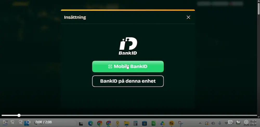 BankID registrering Korba Casino