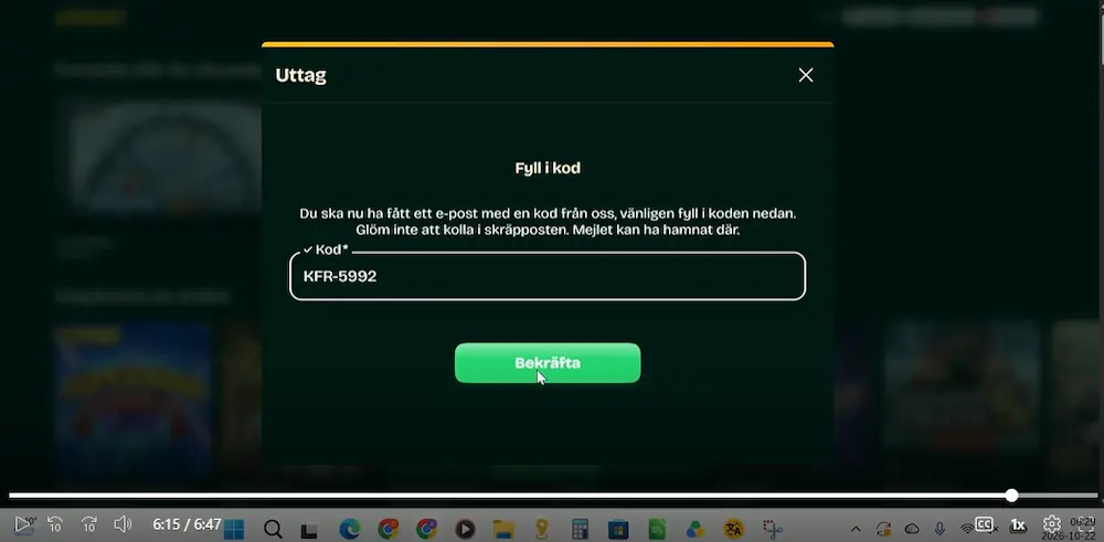 Korba Casino uttag