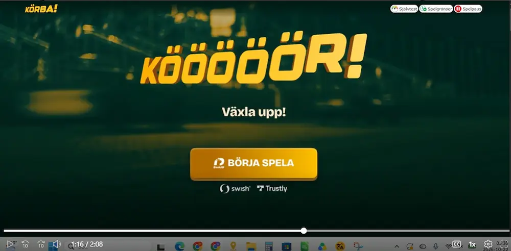 Spelkonto klart Korba Casino