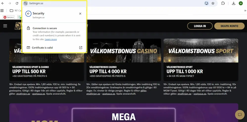 BetMGM Sverige recension