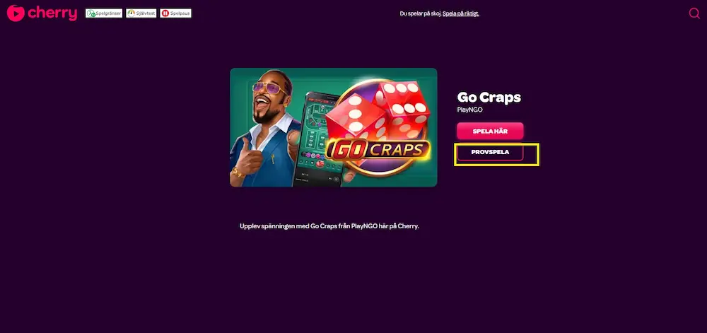 Cherry Casino gratis demo craps
