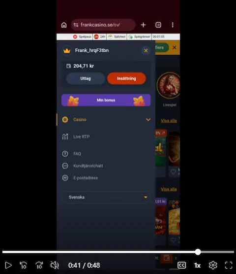Frank mobilcasino
