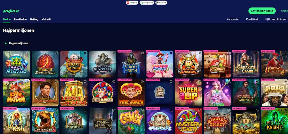 Hajpermiljonen jackpot