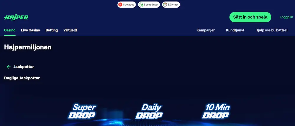 Hajpermiljonen jackpot