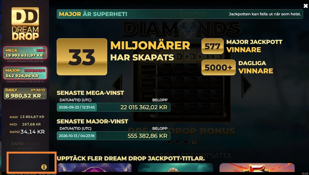 Info Dream Drops jackpott-slots