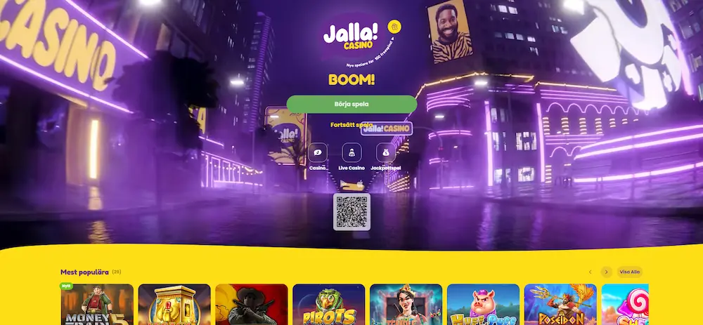 Jalla casino Pay N Play-koncept