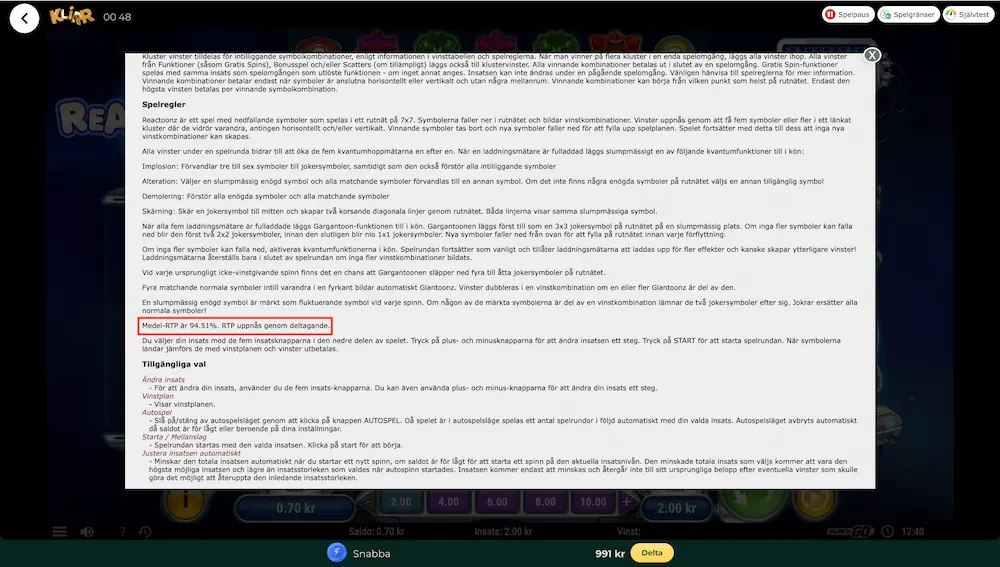 Reactoonz RTP - Klirr Casino