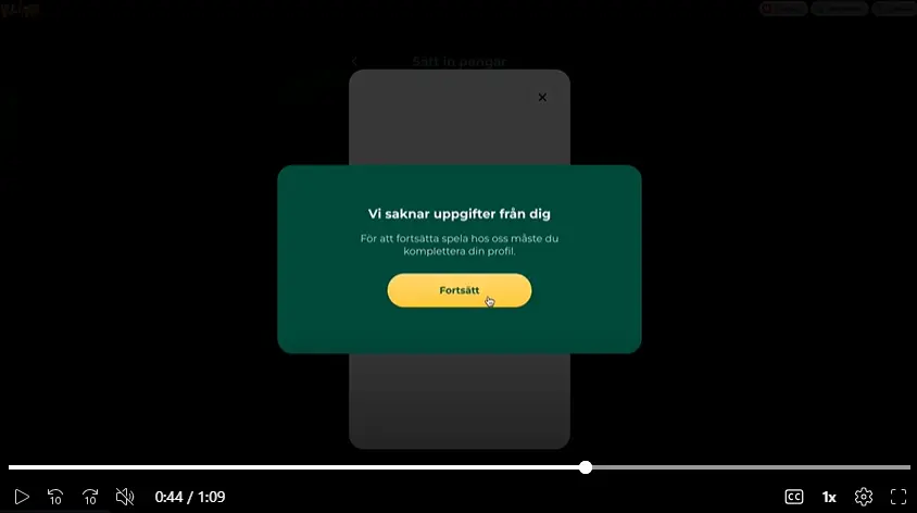 Klirr Casino - uppgifter krävs