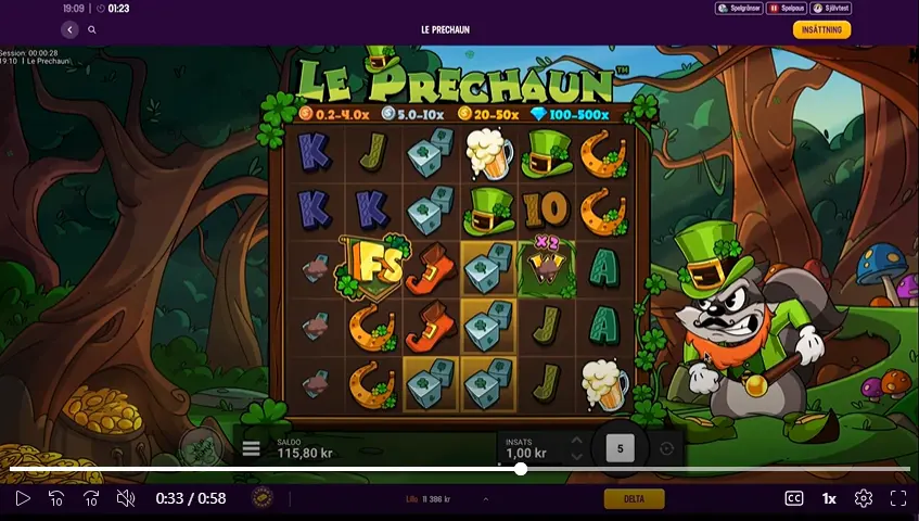 Le Prechaun - speltest hos Lucky Casino