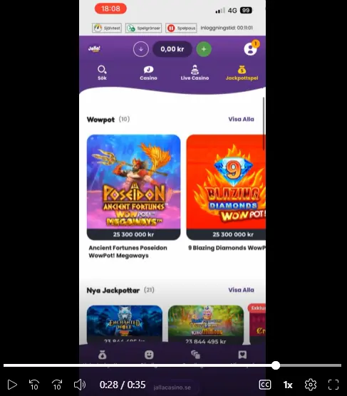 Mobil test Jalla spellobby