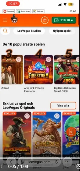 Leovegas mobilcasino
