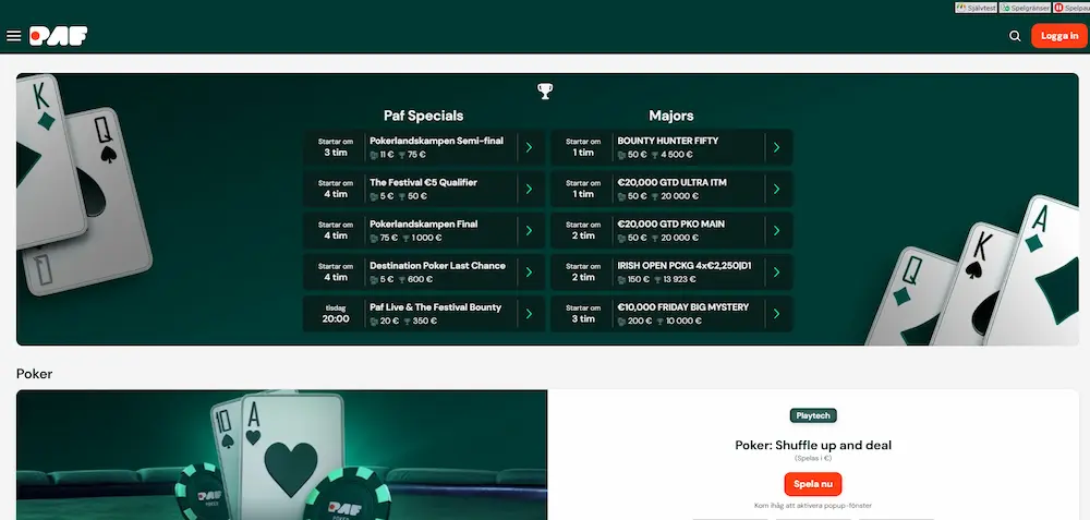 Paf poker-avdelning