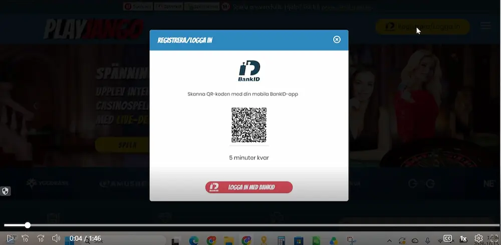 PlayJango registrering BankID