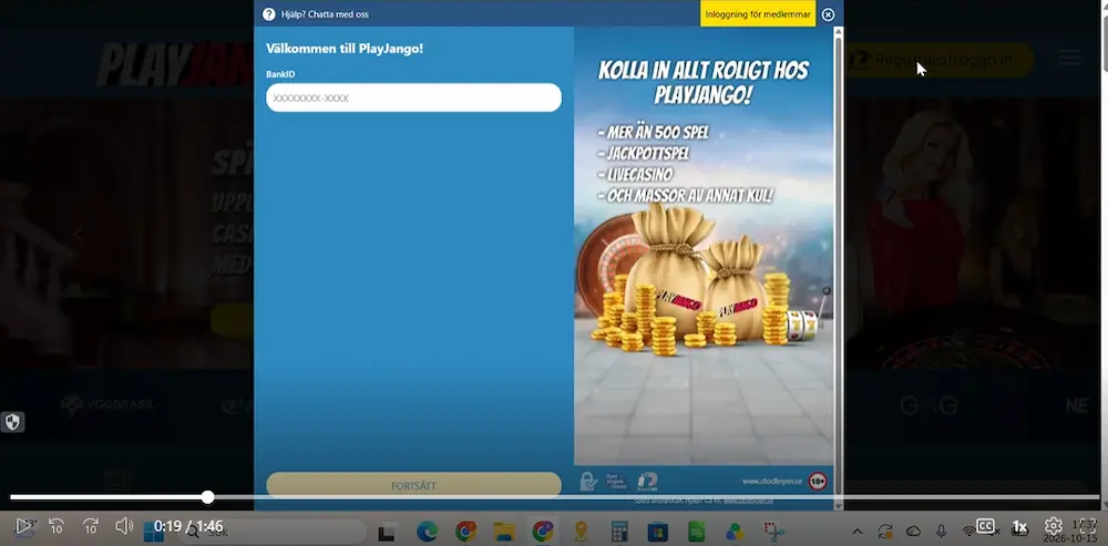 Registrering PlayJango