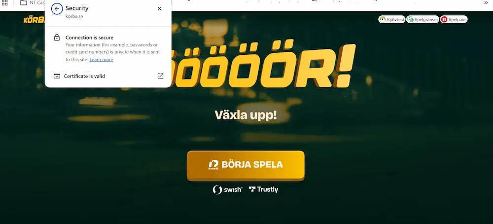 Saker anslutning - Korba casino
