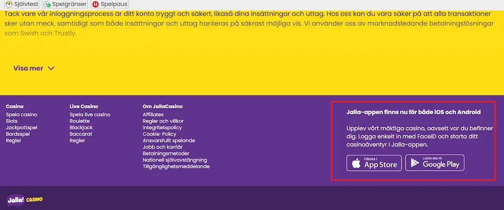 Jalla Casino App