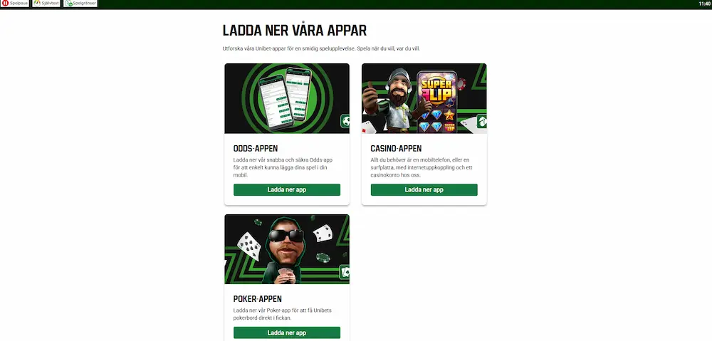 Unibet appar