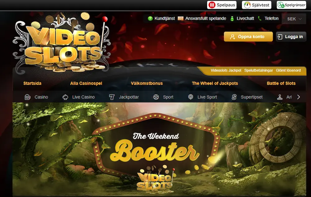 Videoslots, the Weekend booster