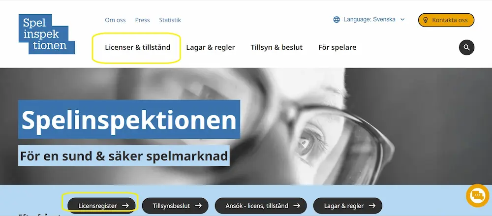 Sök licens Spelinspektionen