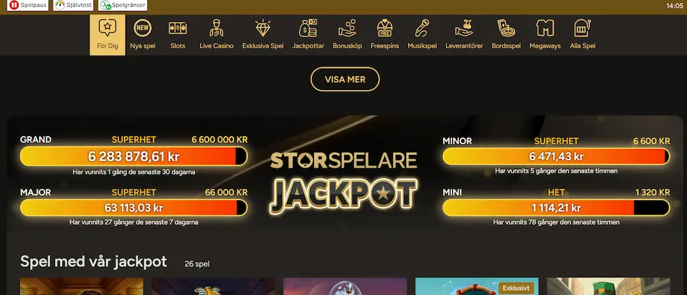 Storspelare Jackpot