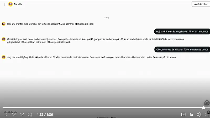Kommunikation live chatt test - Jalla casino