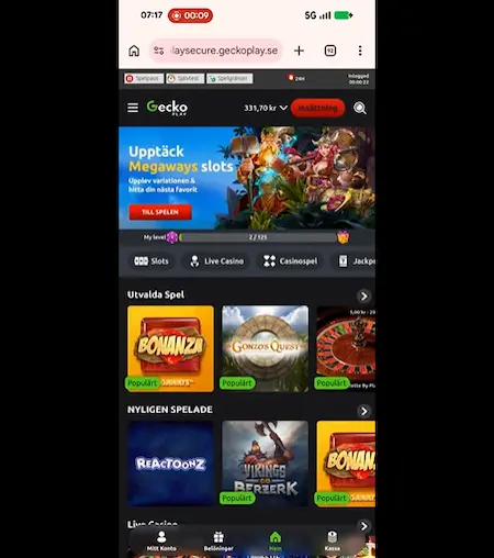 Test geckoplay mobilcasino